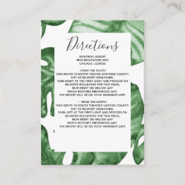 Carte D'accompagnement Nature tropicale rustique Mariage de verdure botan
