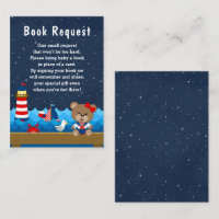 Nautical Girl Bear Red et Navy demande de livre