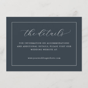 Carte D'accompagnement Navy Typographique Élégant