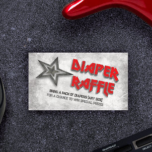 Carte D'accompagnement Né à Rock Baby shower Diaper Raffle