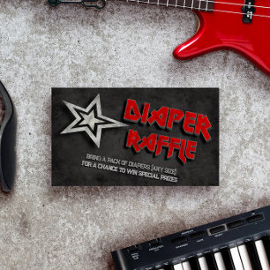 Carte D'accompagnement Né à Rock Baby shower Diaper Raffle