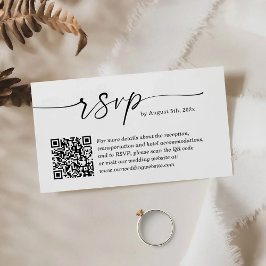 Carte D'accompagnement Nettoyer simplement le petit mariage RSVP site Web