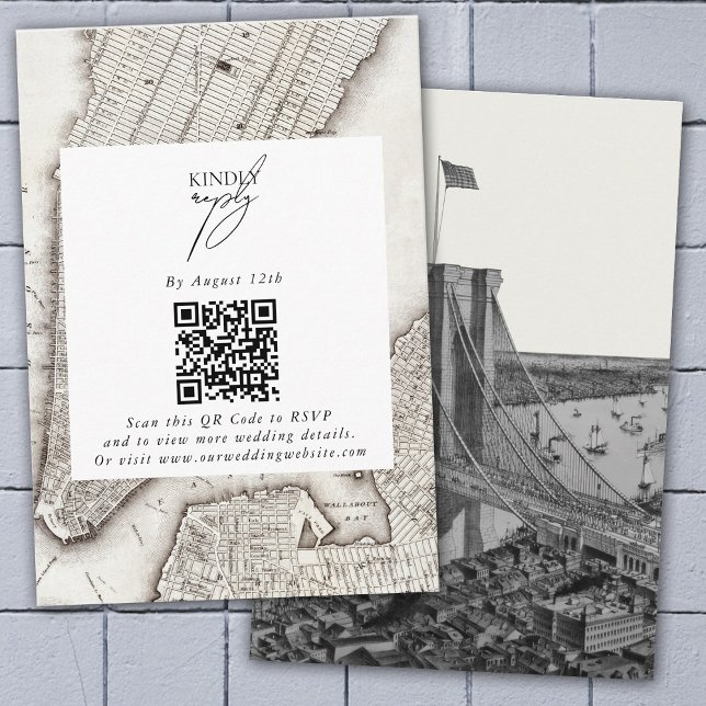 Carte D'accompagnement New York City Destination Mariage NYC (New York City Destination NYC Wedding Enclosure Card)