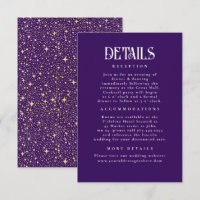 Night Stars Dark Purple Détails du Mariage