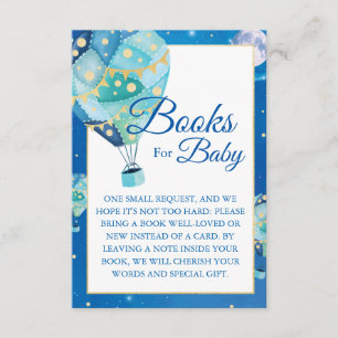 Carte D'accompagnement Night Stars Hot Air Balloon Livres Pour Bébé