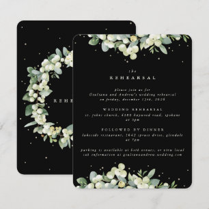 Carte D'accompagnement Noces de neige noire + Répétition de mariage bordé