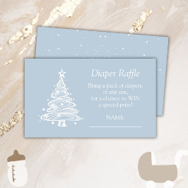Carte D'accompagnement Noël Boho Blue Baby Boy Douche de bébé Raffle