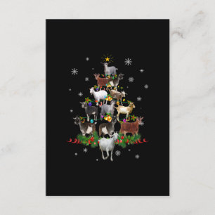 Carte D'accompagnement Noël des chèvres Noël Chèvre de neige Noël