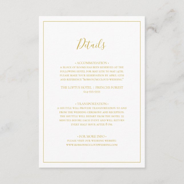 Carte D'accompagnement Noël simple et élégant | Détails blancs (Devant)