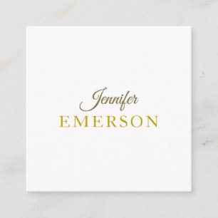Carte D'accompagnement nom de couleur or professionnel minimaliste modern