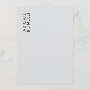 Carte D'accompagnement Nom propre minimaliste moderne professionnel plain