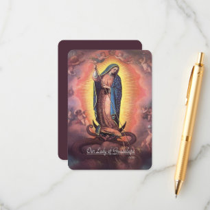 Carte D'accompagnement Notre Dame de Guadalupe Rév 12 avec Memorare