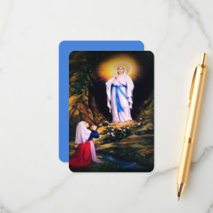 Carte D'accompagnement Notre-Dame de Lourdes avec prière