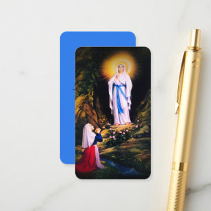 Carte D'accompagnement Notre-Dame de Lourdes avec prière