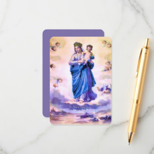 Carte D'accompagnement Notre Dame de l'Prompte Succor avec prière