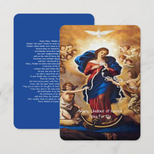 Carte D'accompagnement Notre-Dame, qui a la prière des noeuds