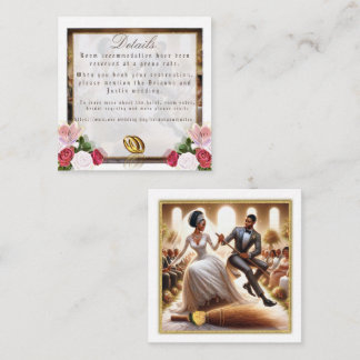 Carte D'accompagnement Notre Jour de Mariage Félicité Élégant 