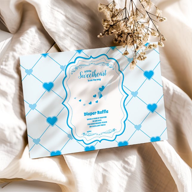 Carte D'accompagnement Notre petit bonbon bleu Valentine Diapper Raffe (Créateur téléchargé)