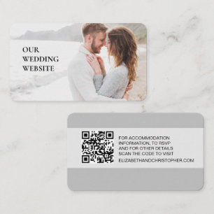 Carte D'accompagnement Notre site web mariage code QR scanner photo perso