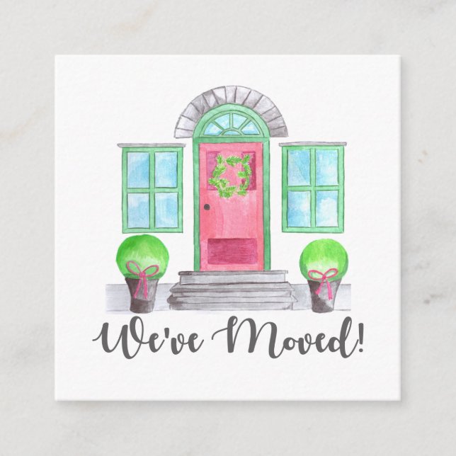 Carte D'accompagnement Nous avons bougé ! Maison de Noël (Devant)