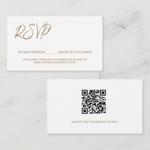 Carte D'accompagnement Nous avons des places réservées CODE QR personnali