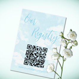 Carte D'accompagnement Nous sommes sur Cloud Nine Baby shower Registry