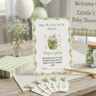 Carte D'accompagnement Nous vous aimons tellement Matcha Gingham Tombola 