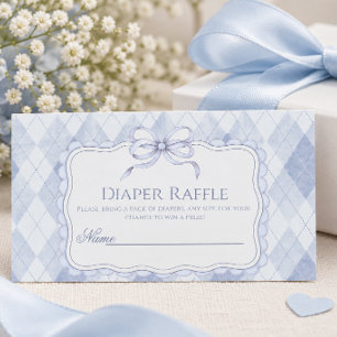 Carte D'accompagnement Nouveau au Club Blue Boy Golf Baby Shower Couche