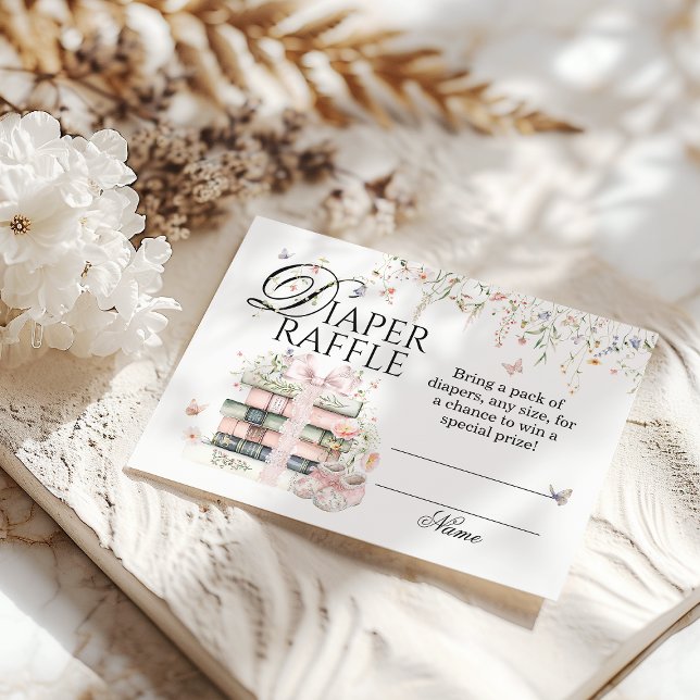 Carte D'accompagnement Nouveau Chapitre Commencer Livre Baby shower fleur (Créateur téléchargé)