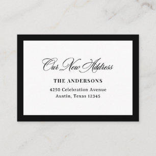 Carte D'accompagnement Nouvelle adresse insérée   Calligraphie Luxe Class