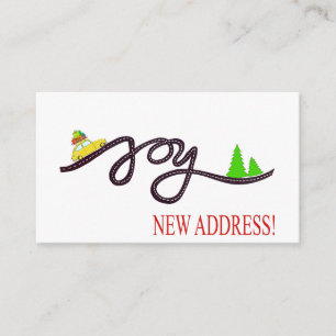 Carte D'accompagnement Nouvelle adresse Voiture de Noël classique