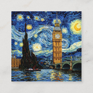 Carte D'accompagnement Nuit étoilée Big Ben Londres Angleterre
