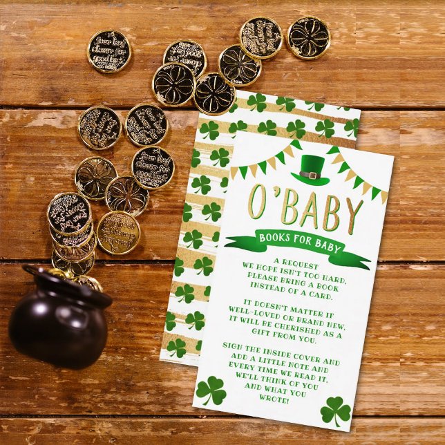 Carte D'accompagnement O'Baby St. Patrick's Day Baby shower Demande de ré (Créateur téléchargé)