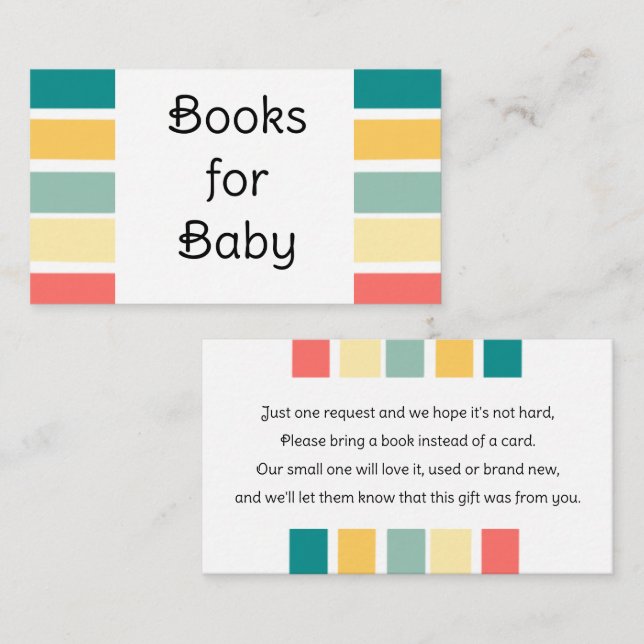 Carte D'accompagnement Obtenons des livres de design d'art de plage pour  (Devant / Derrière)