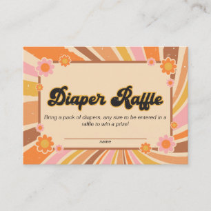Carte D'accompagnement Obtenons Super Retro Baby shower Diaper Raffle