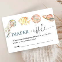 Ocean Under The Sea Baby Shower Diaper Raffle