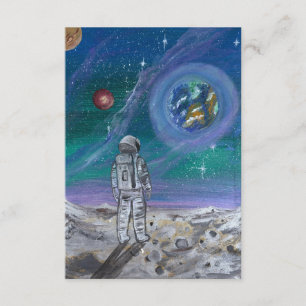 Carte D'accompagnement Œuvre d'art faite main - Vue de la Terre 