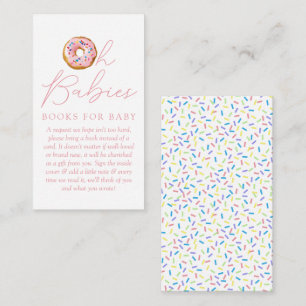 Carte D'accompagnement Oh Babies Donut Saupoudrer Baby shower Demande de 