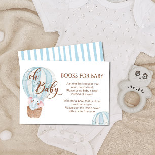 Carte D'accompagnement Oh Baby Elephant dans Hot Air Balloon Livres pour 
