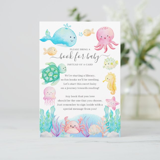 Carte D'accompagnement Oh Baby Under the Sea Book for Baby (Debout devant)