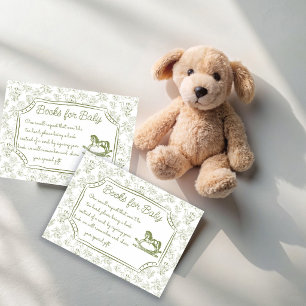 Carte D'accompagnement Oh bébé livre de demande de cheval à bascule vert