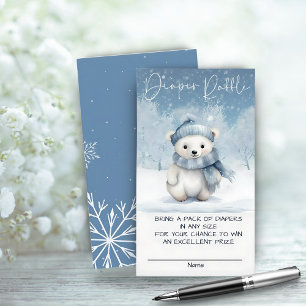 Carte D'accompagnement Oh Boy Winter Baby shower de bois, chapelure