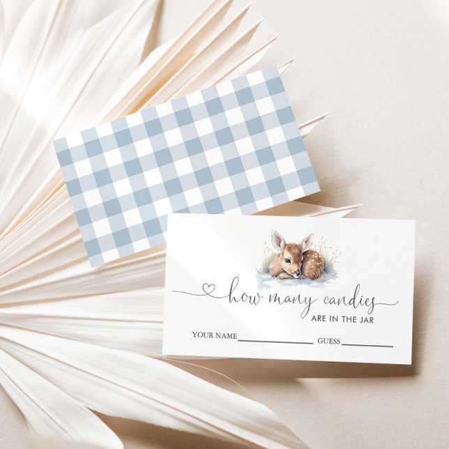 Carte D'accompagnement Oh Deer Baby shower Devine Combien De Candies (Créateur téléchargé)