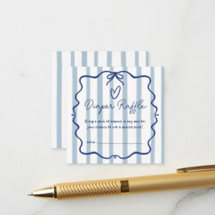 Carte D'accompagnement Oh Garçon Mignon Fantaisiste Rayures Bleu Baby Sho