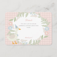 Oie soie rose En vichy détails floraux
