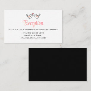 Carte D'accompagnement Oiseaux de l'amour Perruches roses Perruches noire