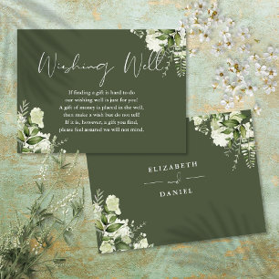 Carte D'accompagnement Olivier Vert Floralité Fontaine de Vœux Mariage