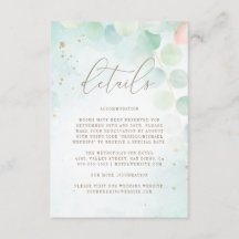 Ombre Green Eucalyptus Monogram Détails du Mariage