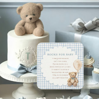 Carte D'accompagnement On Attend Avec Impatience Ours en Peluche Livres p