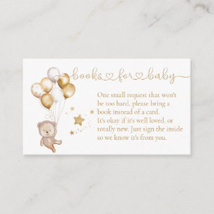 Carte D'accompagnement On Peut Attendre De L'Or Ballons Bear Book Demande